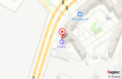 Служба экспресс-доставки Сдэк на улице Ворошилова на карте