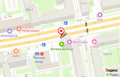 Офис продаж Билайн на Лесном проспекте на карте