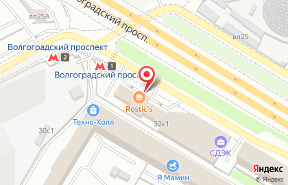 Ресторан быстрого питания KFC на Волгоградском проспекте на карте