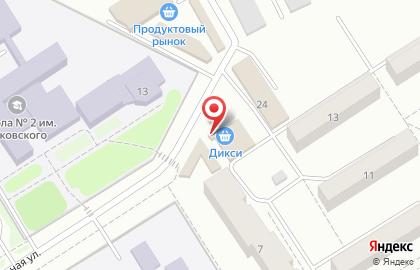 Супермаркет ДИКСИ на Школьной улице на карте