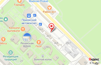 Русское поле на Окском шоссе на карте