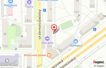 Киоск по продаже фруктов и овощей на Аэровокзальной улице на карте