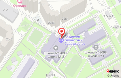 Школа №2098 им. Героя Советского Союза Л.М. Доватора многопрофильный образовательный центр с дошкольным отделением на Ангарской улице на карте