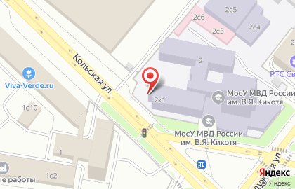 Московский университет МВД России им. В.Я. Кикотя в Москве на карте