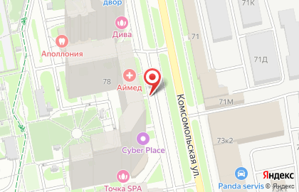 Мира 39 на Комсомольской на карте