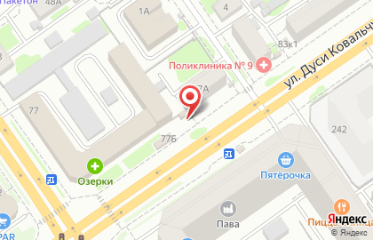 Торгово-сервисный центр по ремонту смартфонов, ноутбуков, планшетов АйТи-сервис на улице Дуси Ковальчук на карте
