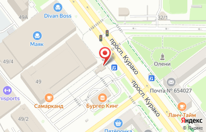 Киоск по продаже цветов в Центральном районе на карте