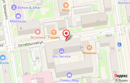 Учебный центр Медицинская академия профессионального образования на Октябрьской улице на карте