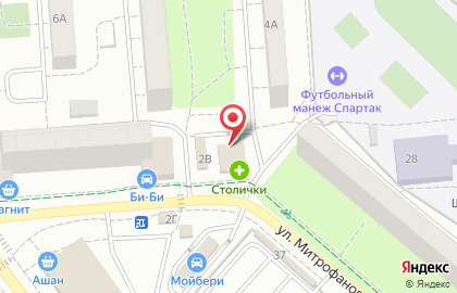 Шиномонтажная мастерская на улице Митрофанова на карте