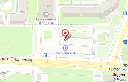 Шиномонтажная мастерская ПокрышкинЪ на проспекте Народного Ополчения на карте