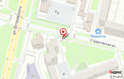 Киоск фруктов и овощей на улице Островского на карте