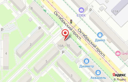 Супермаркет Фасоль на Октябрьском проспекте на карте