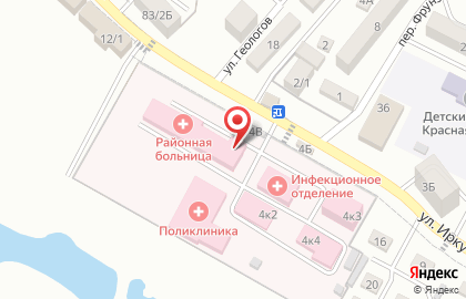 Энемская районная больница на улице Иркутско-Пинской дивизии на карте