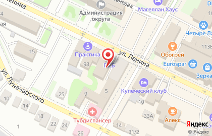 Банк ПСБ на улице Ленина на карте