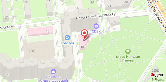 Пансионат для пожилых Ваш Оберег на Ново-Александровской улице на карте
