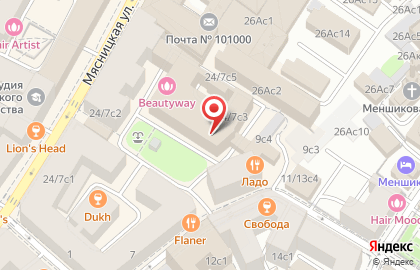 Визовый центр VisaTourService на Мясницкой улице на карте