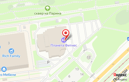 Детская школа плавания Кроль на улице Академика Парина на карте