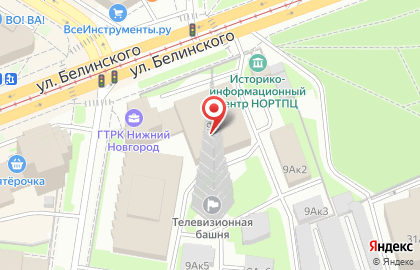 Радио России Нижний Новгород, УКВ 67.94 на карте