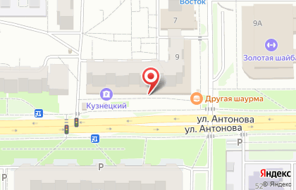 Супермаркет Пятёрочка в Железнодорожном районе на карте