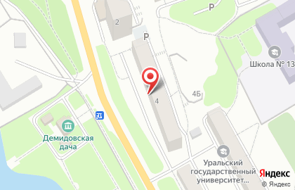 Нижнетагильский филиал Уральский государственный университет путей сообщения на Красногвардейской улице на карте