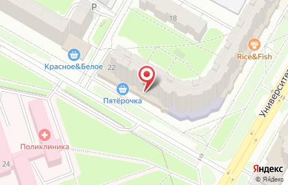 Салон оптики ЛЕОРА оптик на Университетской улице на карте