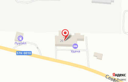 Кафе-гостиница Удача в Горнозаводске на карте