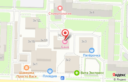 Баня на Петергофском шоссе на карте