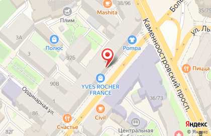 Магазин обуви Salamander в Петроградском районе на карте