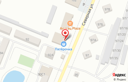 Теремок на Северной улице на карте