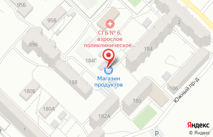 Магазин по продаже фруктов и овощей Витамин в Красноглинском районе на карте