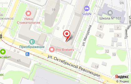 Стоматологическая клиника Дентал Клиник в Нижнем Новгороде на карте