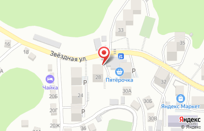 Туапсинская станция юных техников, МБОУ на Звёздной улице на карте