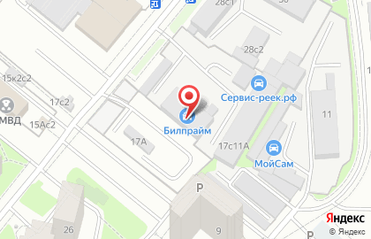 Автосервис Билпрайм на улице Бажова на карте