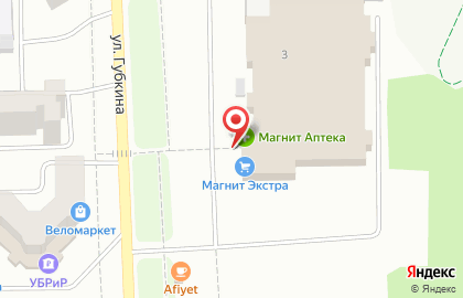 Супермаркет цифровой и бытовой техники DNS на улице Губкина на карте
