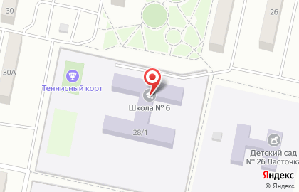 Средняя школа №6 в Нижнем Новгороде на карте