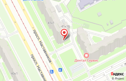 Продовольственный магазин в Красногвардейском районе на карте