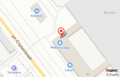 Мебельный салон LAZURIT на улице Строителей на карте