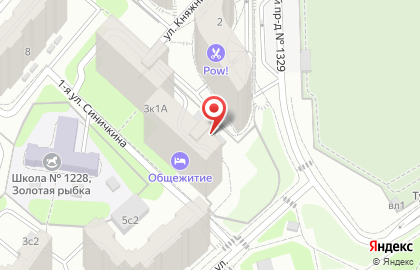 Общежитие на Авиамоторной на карте