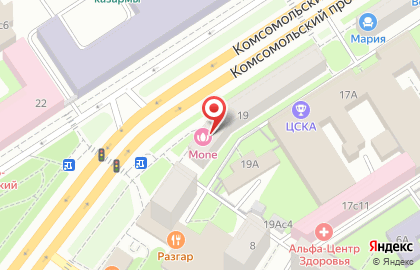 Салон красоты Моне на Комсомольском проспекте,19 на карте
