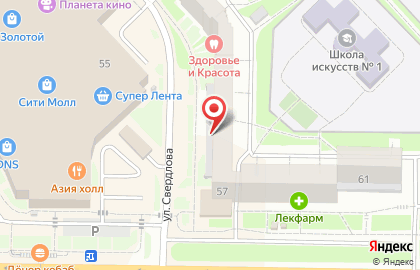 Банк Левобережный в Кемерово на карте