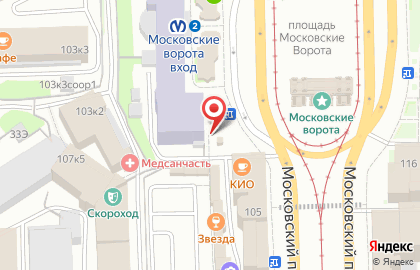 Роспечать, Московский район на Московском проспекте на карте