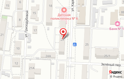 Детская городская поликлиника №6 на улице Карбышева на карте