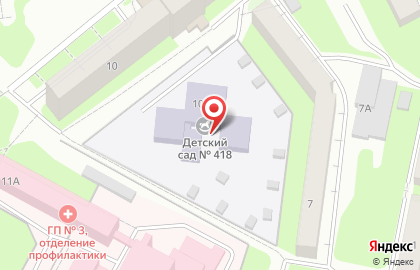 Детский сад №418 в Свердловском районе на карте