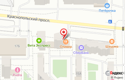 Семейный ресторан Оливер в Челябинске на карте