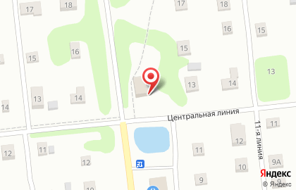 Центр отправки экспресс-почты Почта России на 13-ой линии на карте