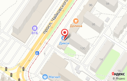 Супермаркет Дикси на проспекте Чайковского на карте