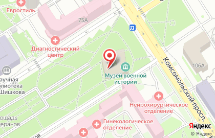 Алтайское региональное отделение Всероссийской общественной организации ветеранов Боевое Братство на Комсомольском проспекте на карте