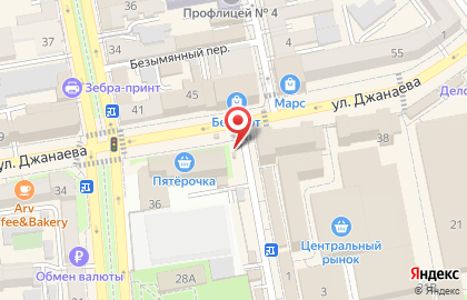 Киоск фастфуда во Владикавказе на карте