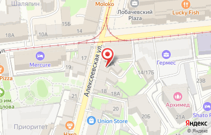 Юридическая компания на Алексеевской улице на карте