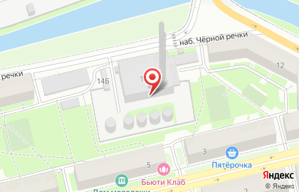 Киоск по ремонту обуви, Приморский район на набережной Чёрной речки на карте